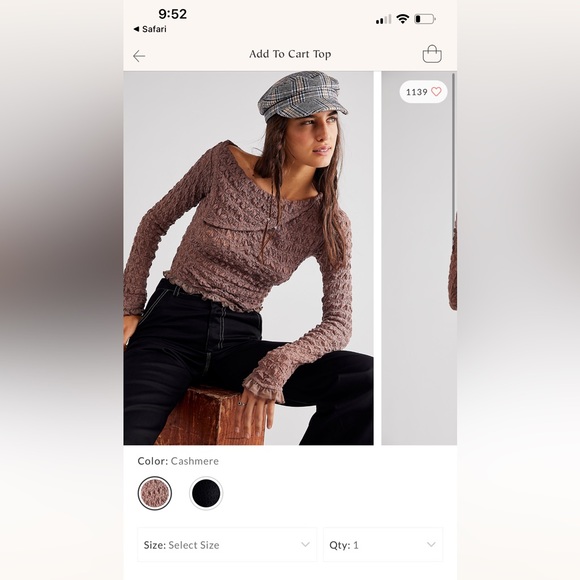 Free People "Add To Cart Top" Size XS - Picture 2 of 3